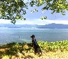  - Spinelle devant son lac Léman  ( Suisse ) 